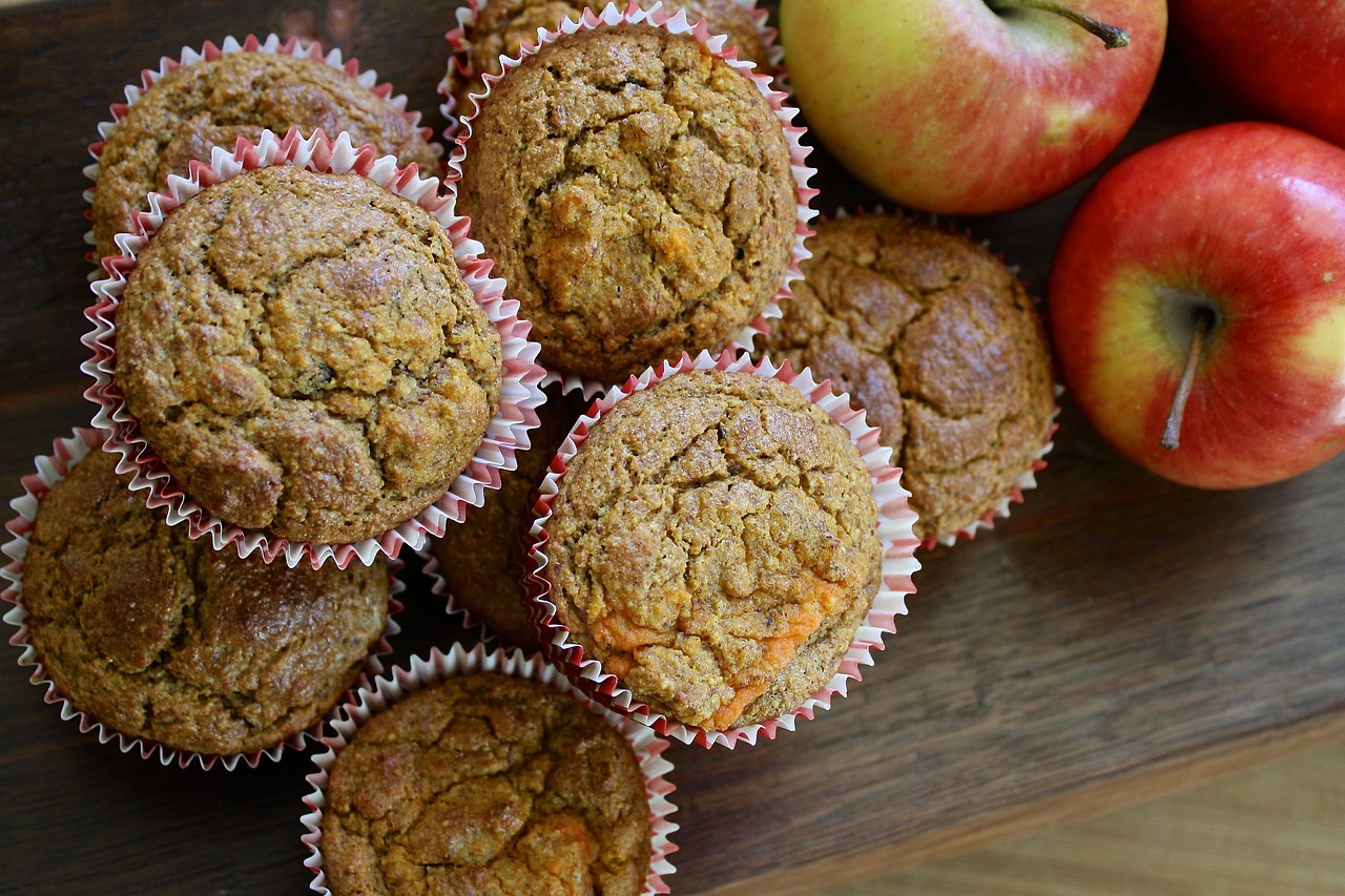 apple muffins rustic